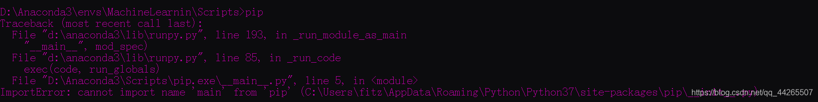 【真实有效】解决ModuleNotFoundError: No module named 'pip._internal.cli.main ...