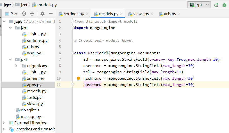 Django连接并操作mongodb数据库_django.db.backends.dummy-CSDN博客