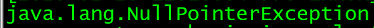 null指针异常