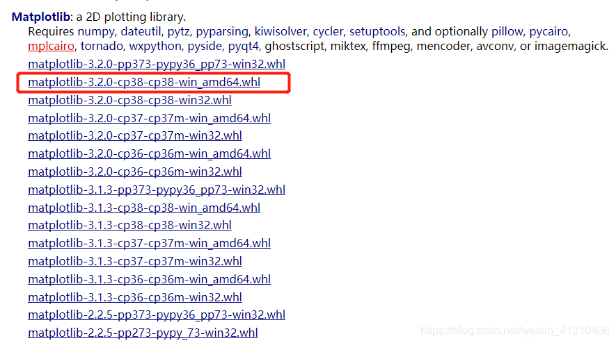 Windows系统下 Python3.8.2安装 numpy、pandas、matplotlib库_python3.8 win7 可用的 ...