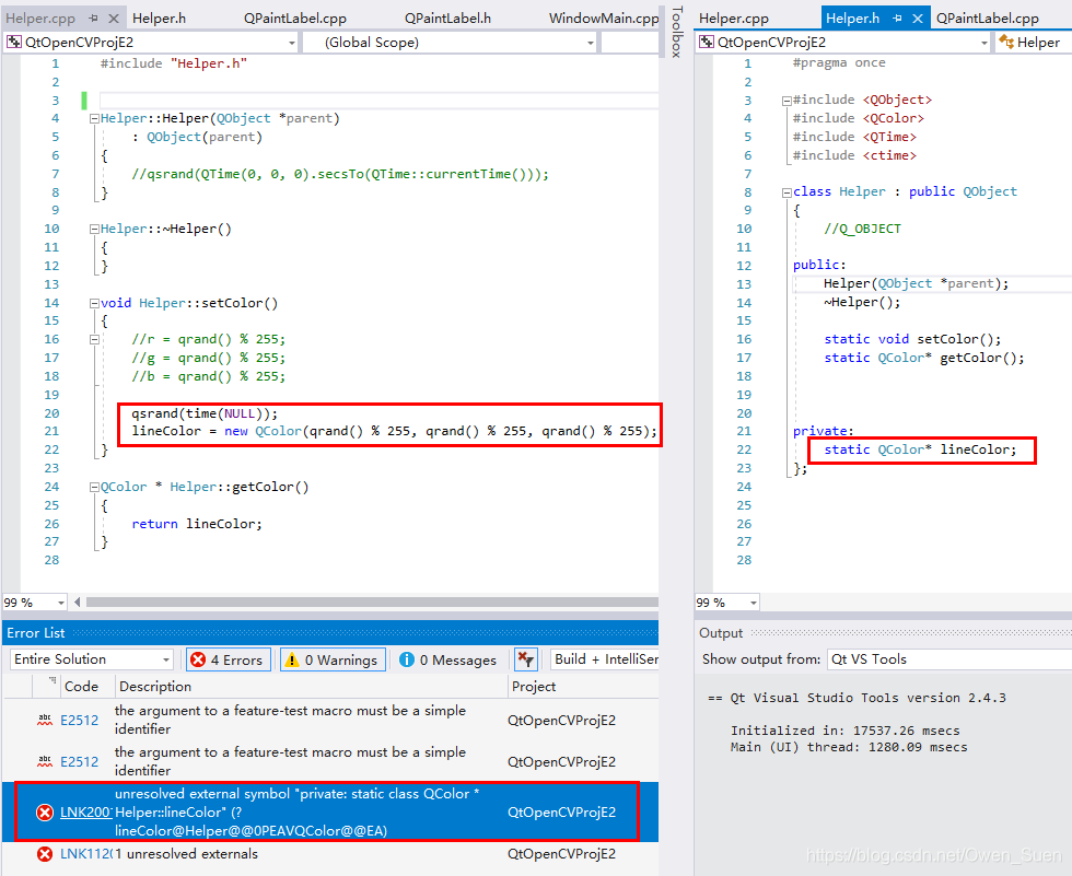 C++类静态成员变量导致报错error LNK2001: unresolved external symbol “private ...