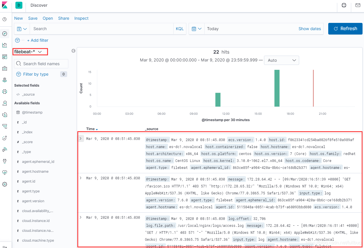 通过filebeat、logstash、rsyslog采集nginx日志的几种方式 ELK 第6张