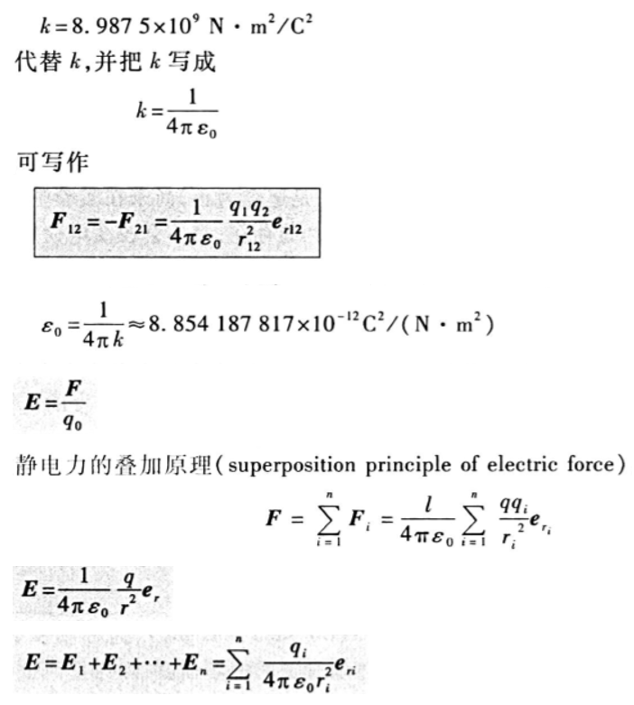 大学物理静电场部分公式 Xiongshuxian19的博客 Csdn博客