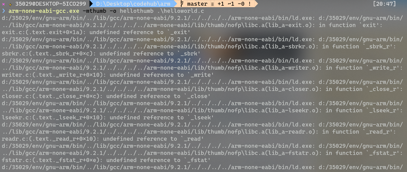 arm-none-eabi-gcc 报错 undefined reference to `_exit'解决方案