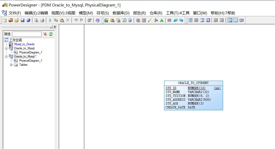 powerdesigner导入sql生成表_oracle导入sql