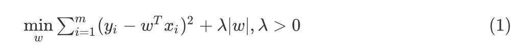 $ \operatorname * {min}\limits_{w}\summ_{i=1}(y_i-wTi) $