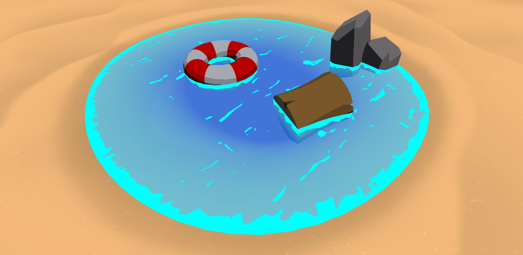 如何做一个卡通水面效果