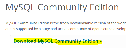 点击 Download MySQL Community Edition