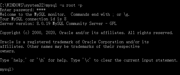 登录MySQL数据库