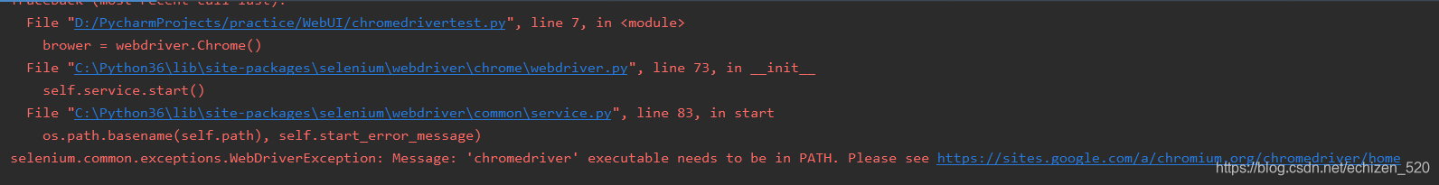 【解决问题】WebDriverException: Message: 'chromedriver' executable needs to ...