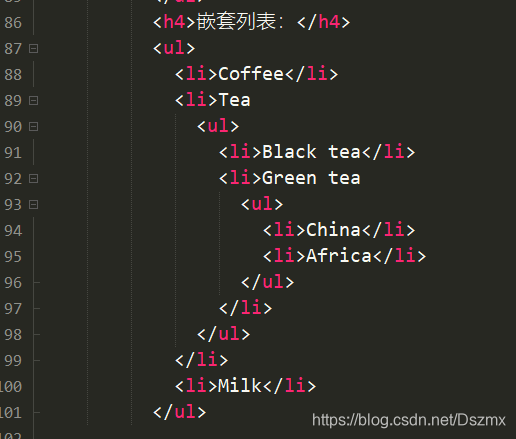 HTML列表标签及自定义列表的应用-CSDN博客