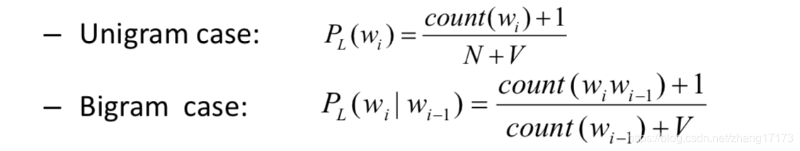 Add‐One Smoothing