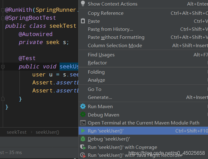 IDEA开发SpringBoot写测试_idea springboot test-CSDN博客