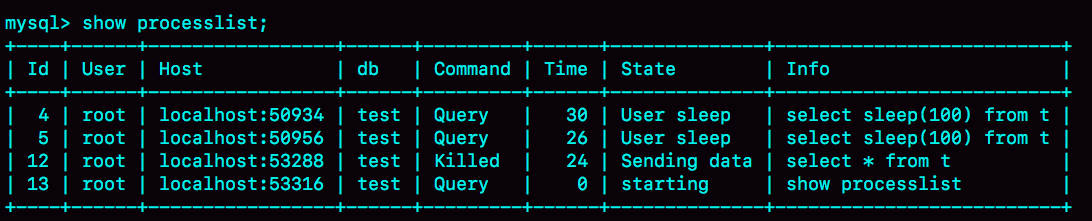 图3 kill connection之后的效果