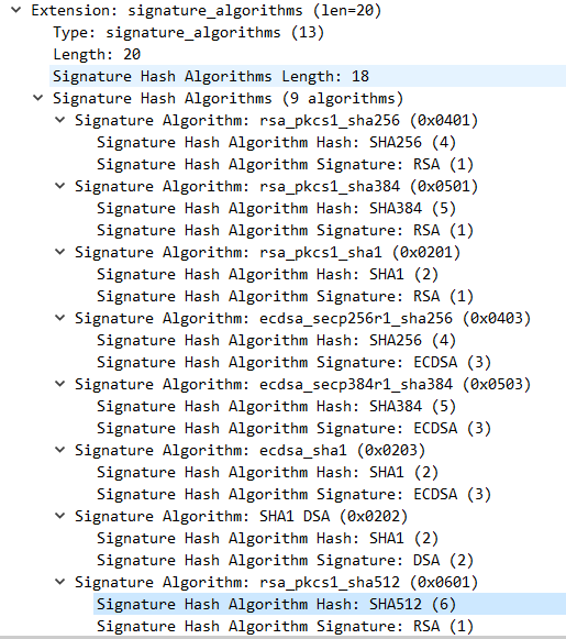 tls1.2 handshake中extension的解析