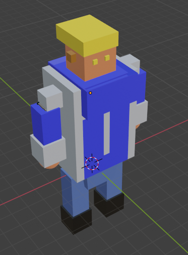 llowpoly风格人物模型含骨骼动作提供下载