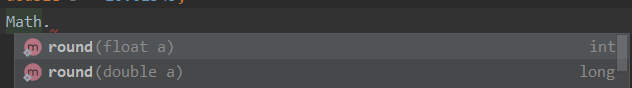 idea中调用round()函数