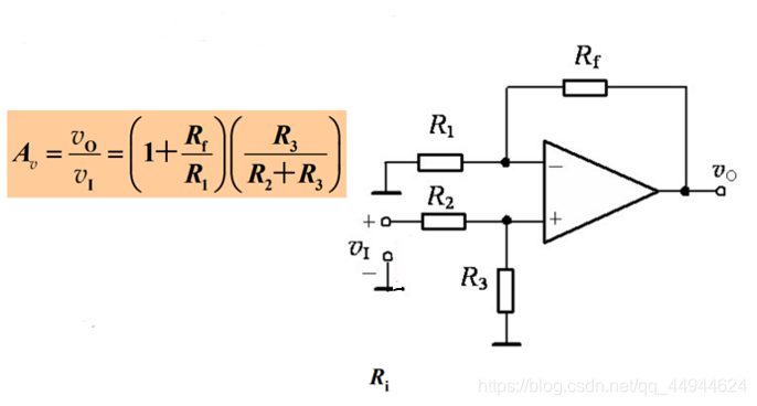 同相放大器的另一种接法