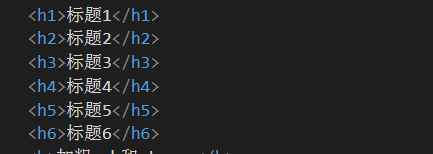 HTML里的标题