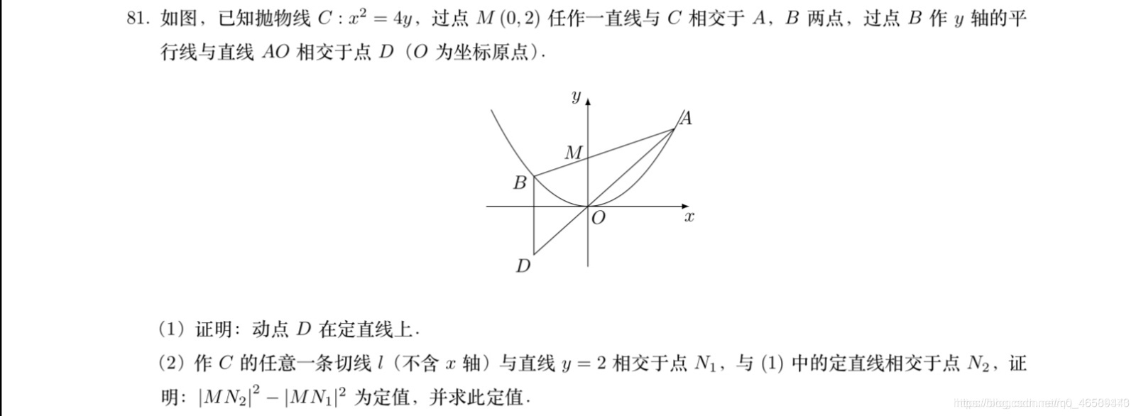 每日一题 5 解析几何 抛物线的平均性质 M0 的博客 Csdn博客 每日一题 5 解析几何 抛物线的平均性质 M0 的博客 Csdn博客