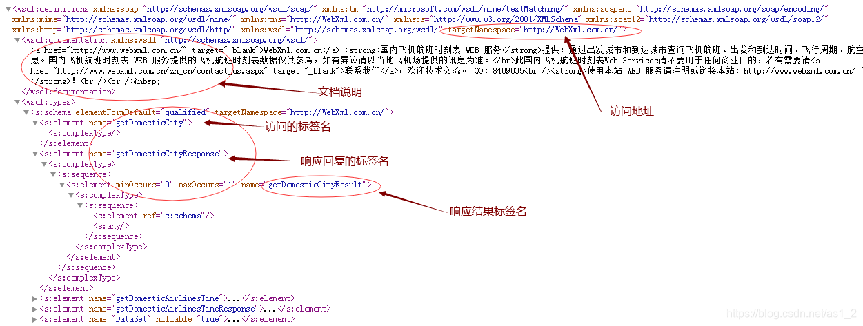 web service 航班信息查询