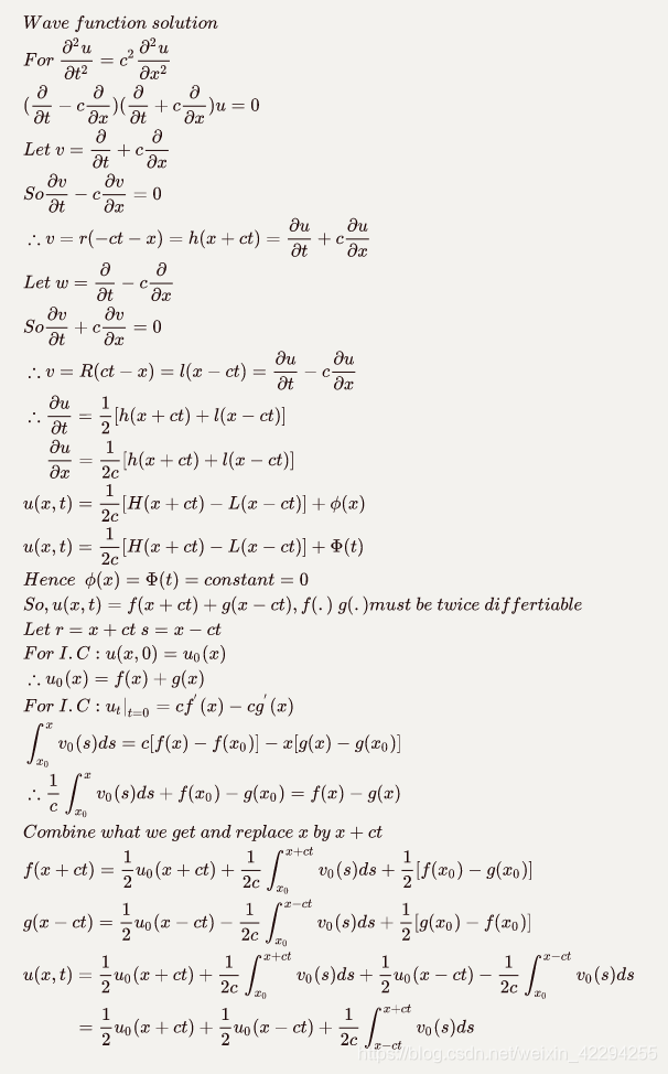 波偏微分方程的求解_csdn傅里叶求解偏微分方程-CSDN博客