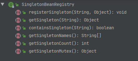 SingletonBeanRegistry