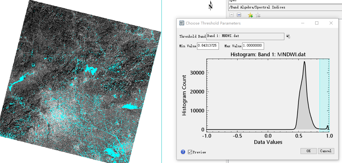 ENVI5.3通过MNDWI提取水体_水体提取mndwi操作步骤-CSDN博客