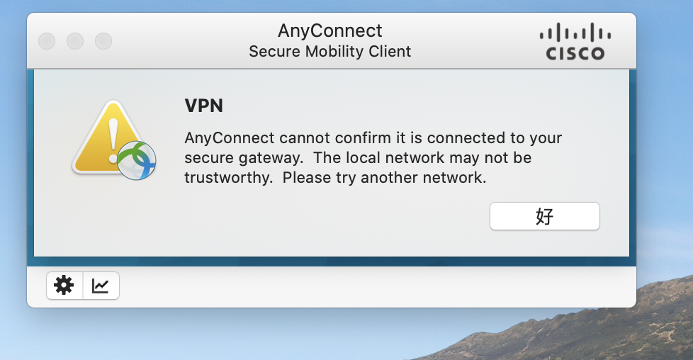 cisco anyconnect secure mobility client connection attempt has failed