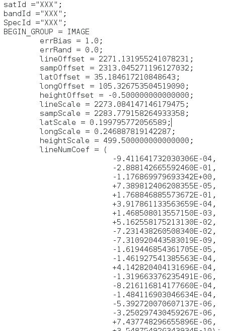 Use GDAL's own function to read RPC file - Programmer Sought