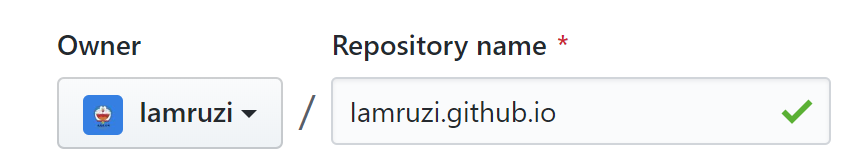 ==账号名.github.io== (必须这样命名)