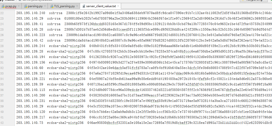 pyshark解析pcap文件(有关ssh协议握手过程的数据提取)_pcap2csv