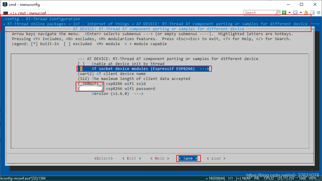 启用AT SOCKET DEVICE MODULES ESP8266