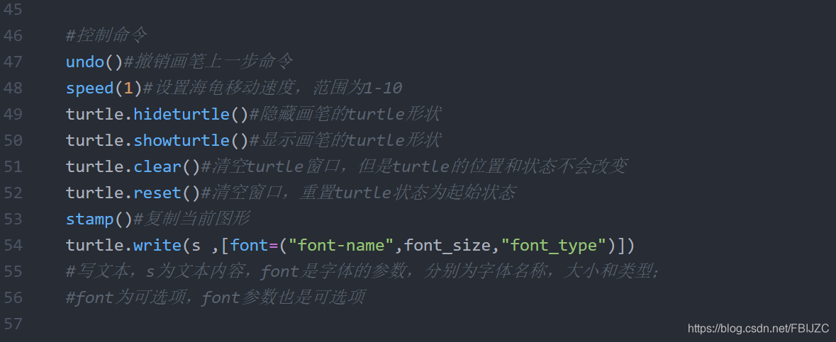 有关python中turtle的常用代码_turtle库询问代码-CSDN博客