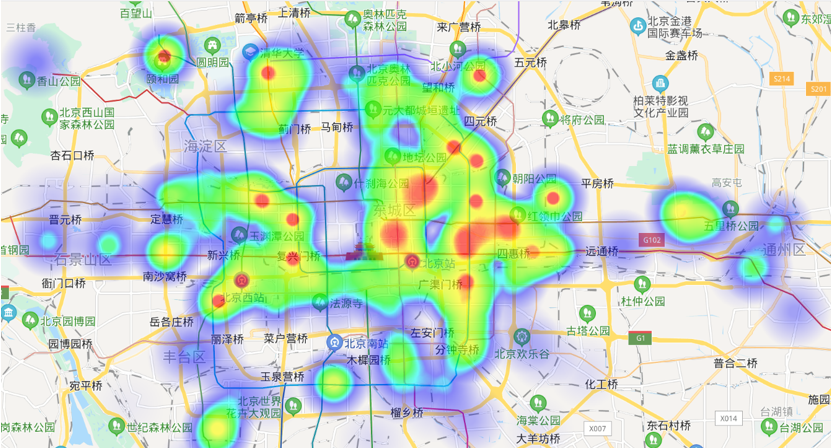 百度地图热力图原理图片