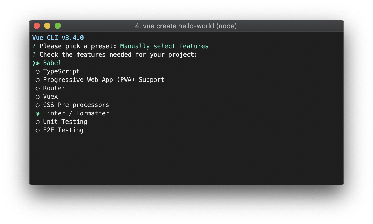  CLI select features