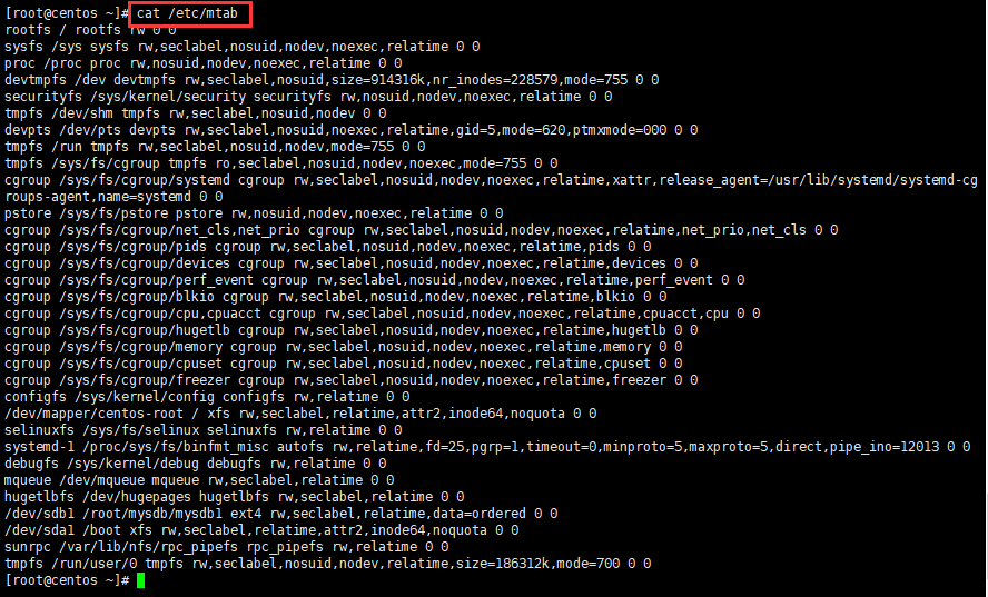 Linux（centos7）上对分区文件系统的挂载mount和卸载umount_centos umountCSDN博客