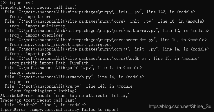 Opencv安装时再见Importerror: Numpy.Core.Multiarray Failed To Import _填坑小霸王的博客-Csdn博客