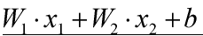 w1x1+w2x2+b