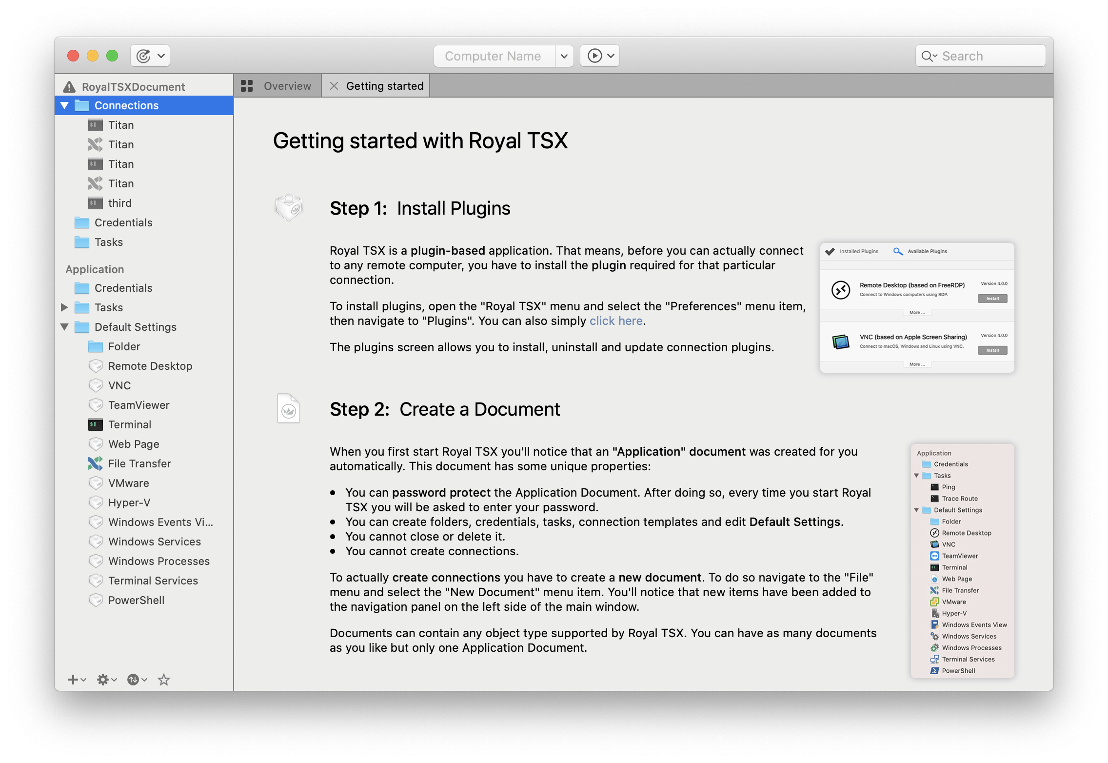 creating a vpn connection with royal tsx