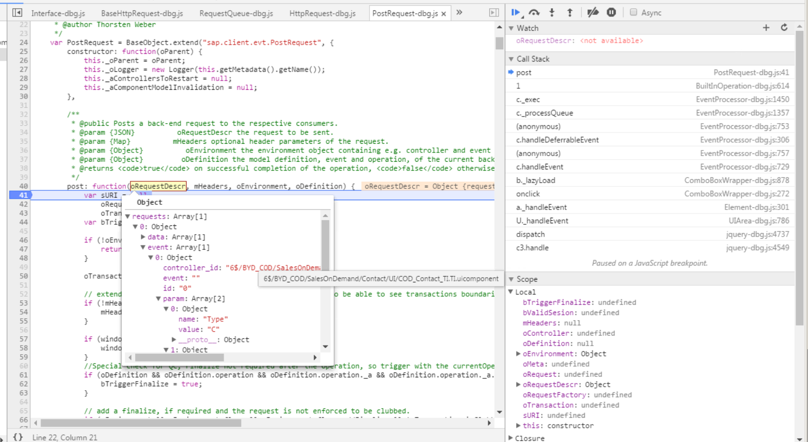 sap cloud for customer前端url里的一长串base64code是在哪里根据什么逻辑计算的