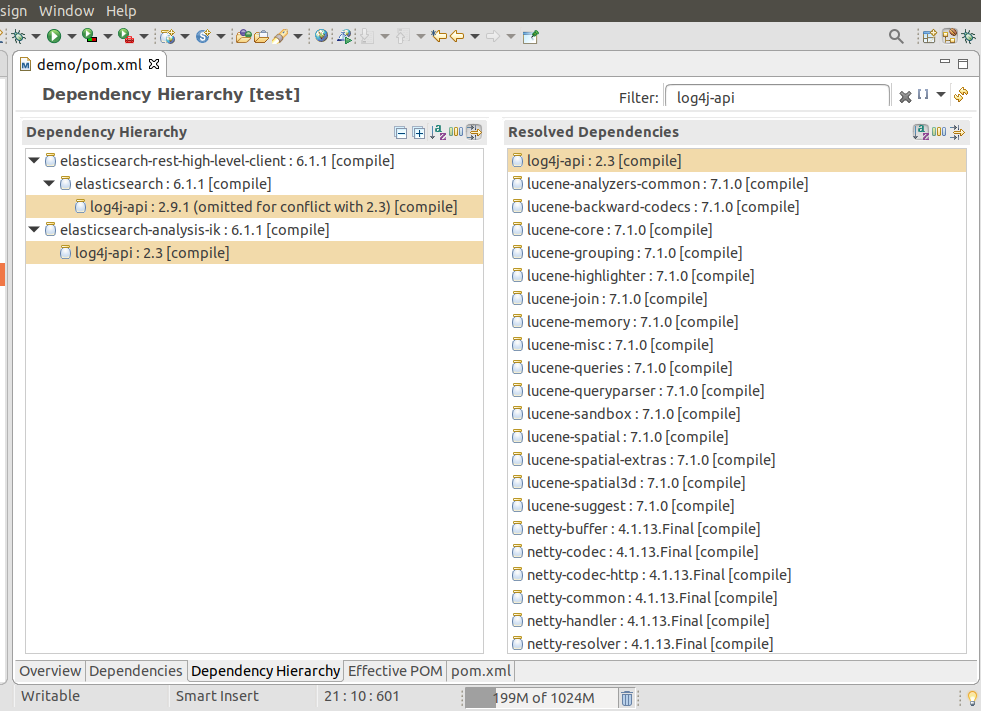 依赖冲突 NoSuchMethodError:org.apache.logging.log4j.Logger.debug(Ljava/lang ...