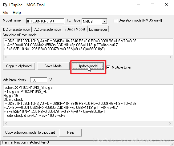 VDmos Model