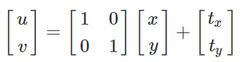 平移变换矩阵表示