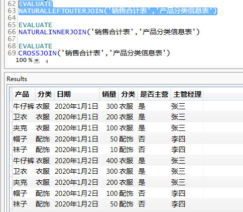 DAX与SQL对比学习