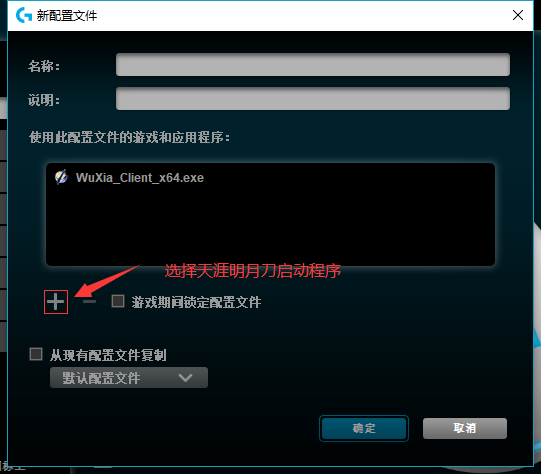 选择天涯明月刀启动程序