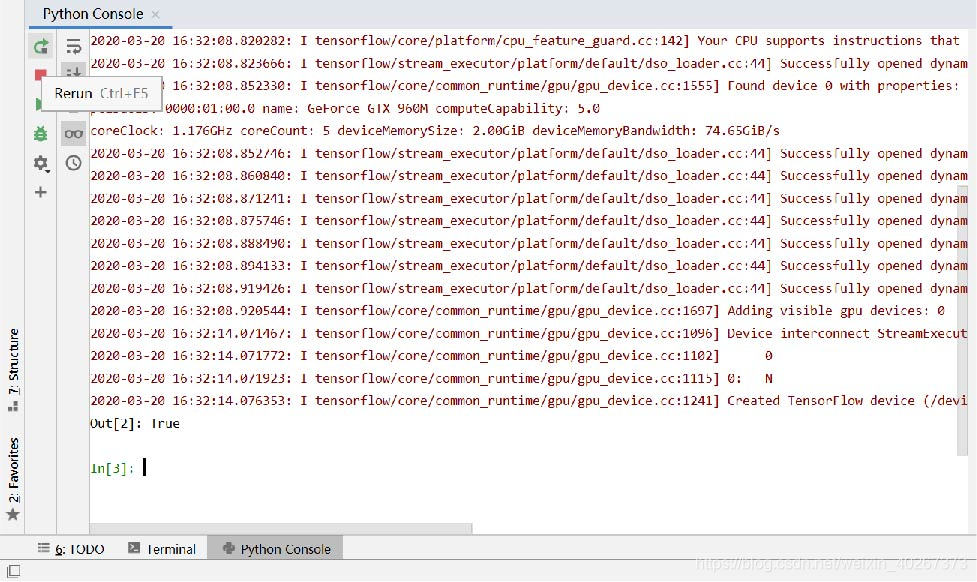 图 1.21 GPU 版本 TensorFlow 第二次测试结果