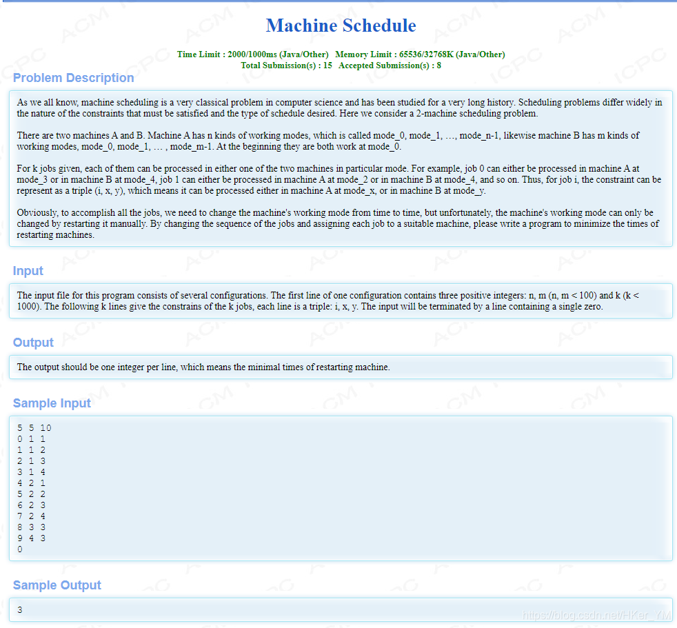 Machine Schedule Hdu 1150 二分图最大匹配 最小点覆盖 Hker Ym S Blog Machine Schedule Hdu 1150 二分图最大匹配 最小点覆盖 Hker Ym S Blog