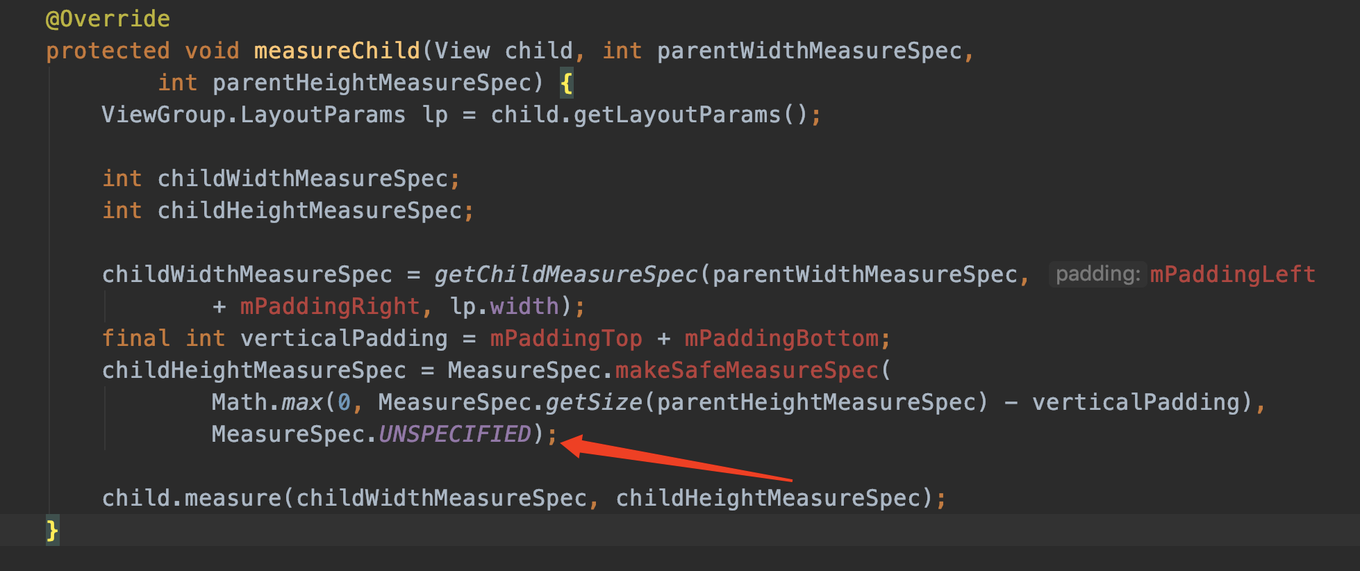 ScrollView重写了measureChild方法，指定高度的mode是UNSPECIFIED