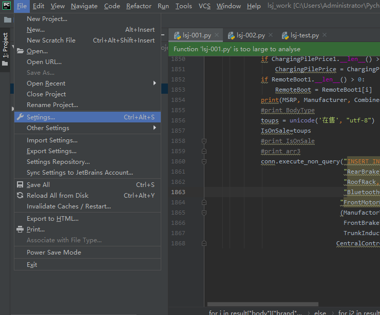 pycharm sqlite browser